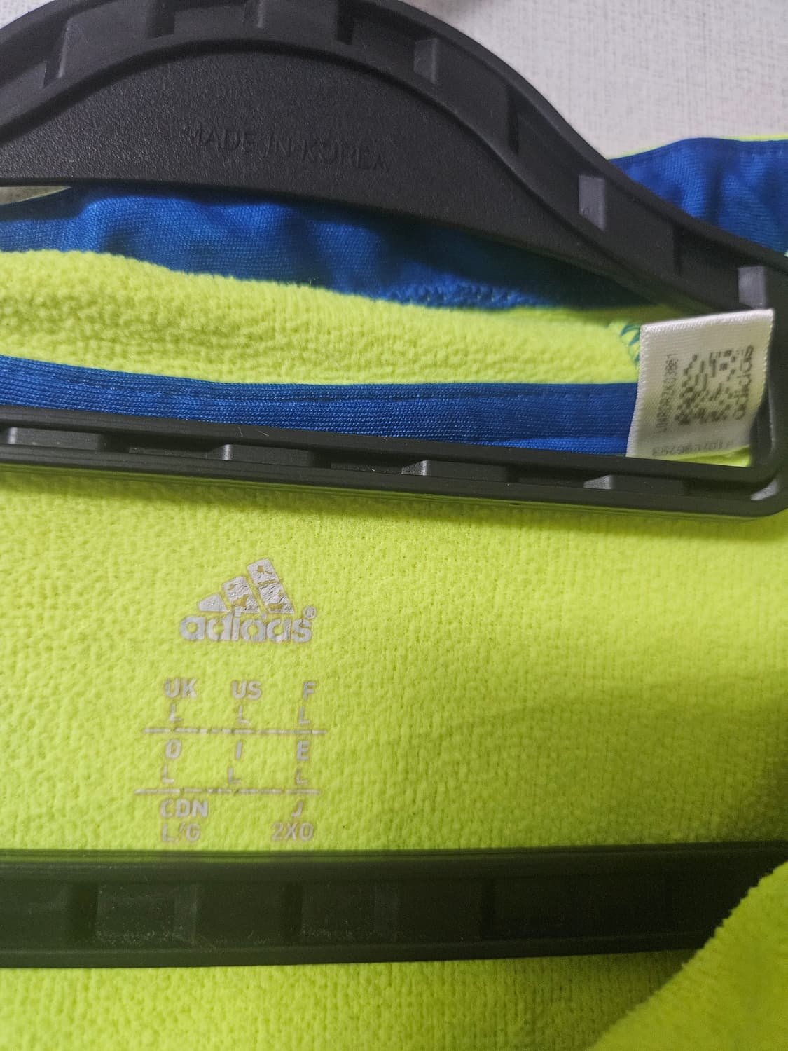 아디다스 형광 후드티 L 상품이미지4