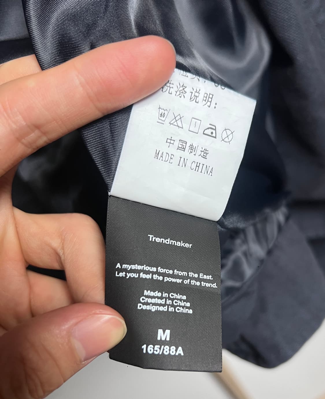 Button Decor Stand Collar Jacket 네이비 상품이미지5