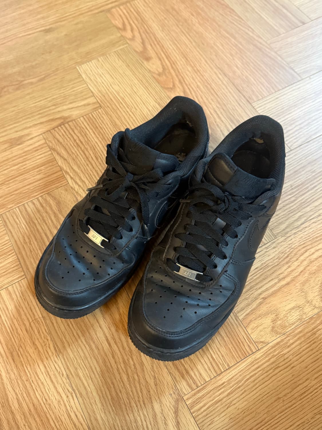 나이키 에어포스 올블랙 255 상품이미지2