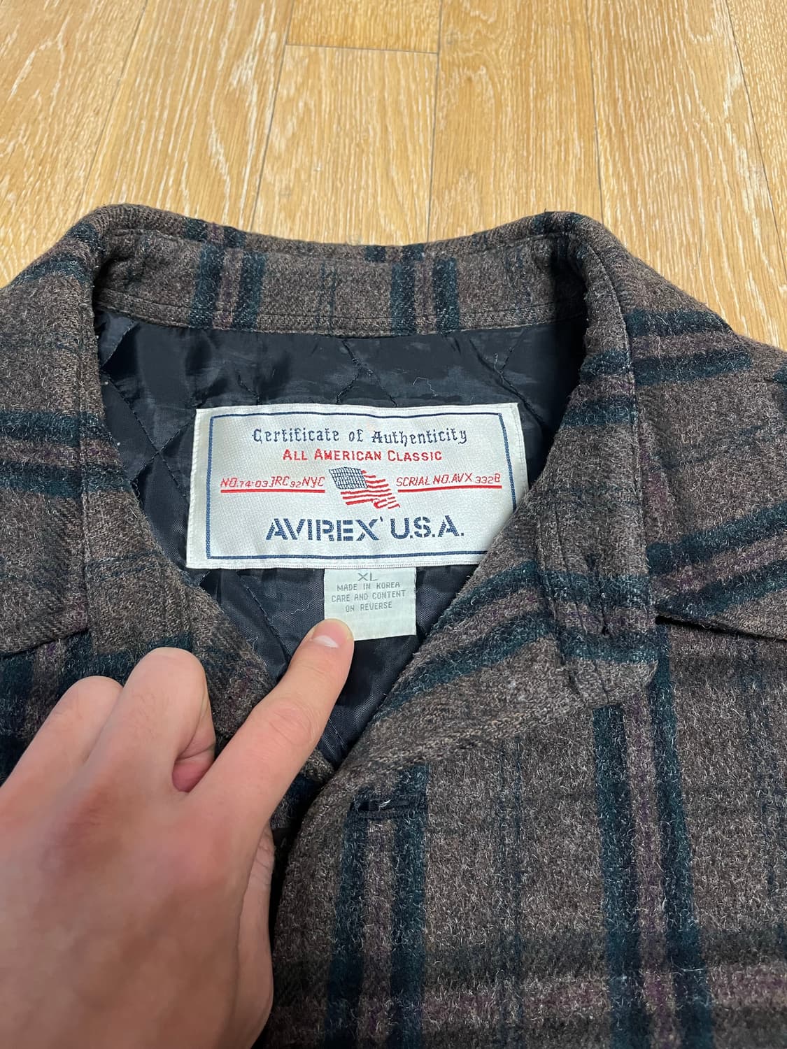 아비렉스 패디드 울 셔츠 상품이미지3