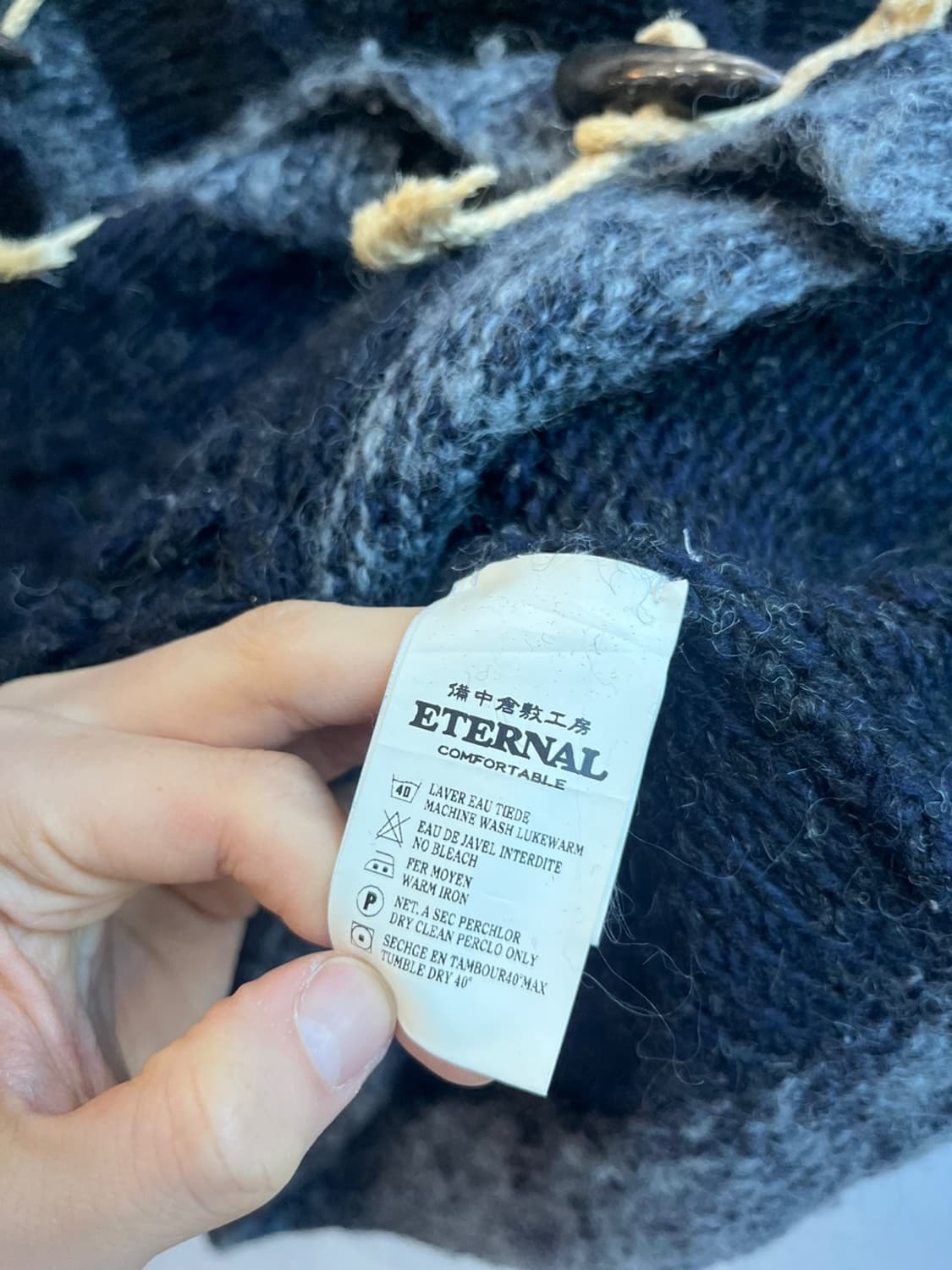 ETERNAL 울 모헤어 더플 니트 자켓 Made in NEPAL 상품이미지6