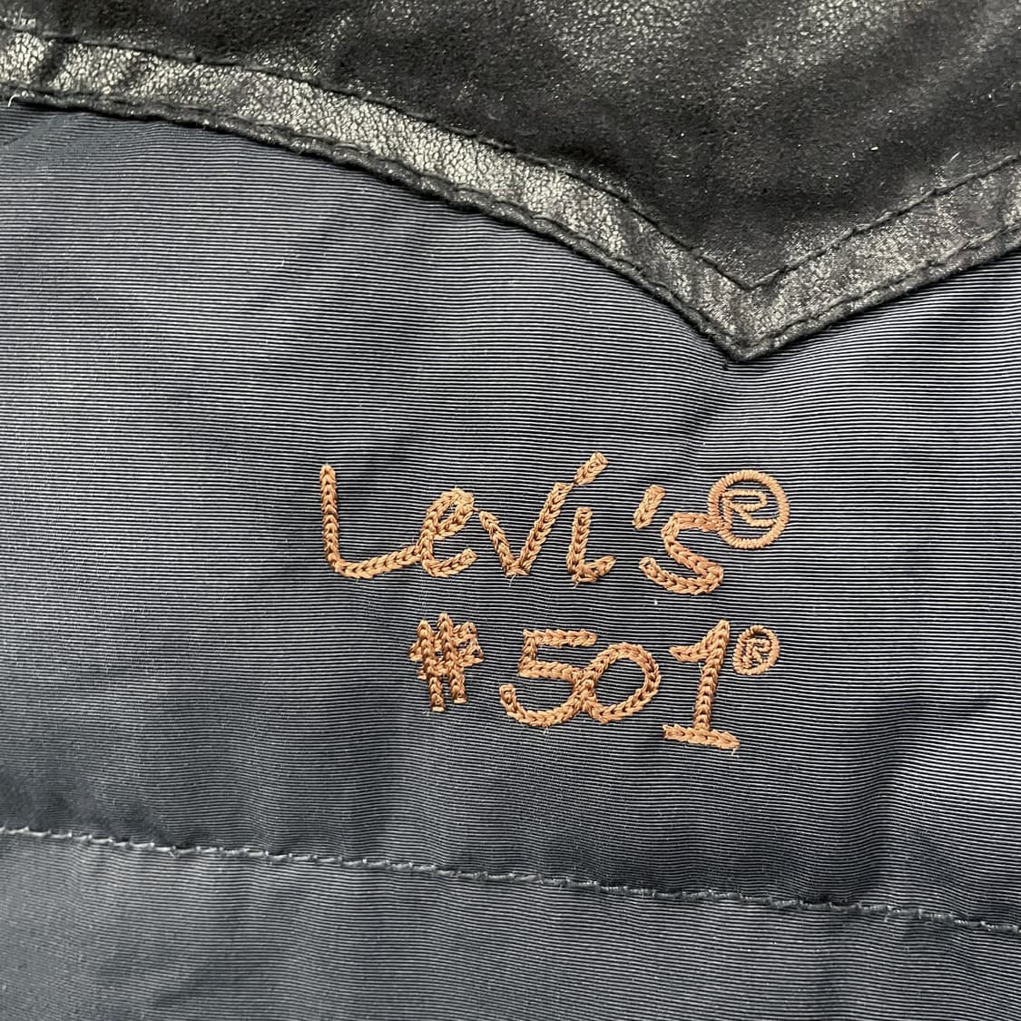 리바이스 501 덕 다운 레더 패치 푸퍼 패딩 자켓 N61 상품이미지6