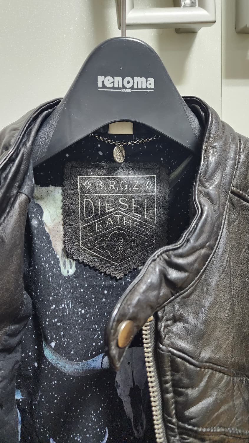 정품 디젤(DIESEL) 레더 가죽 라이더 자켓 상품이미지5