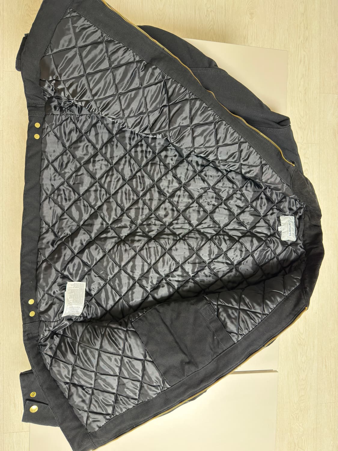 칼하트 WIP 오가닉 디어본 캔버스 OG 디트로이트 자켓 블랙 에이지드 상품이미지2