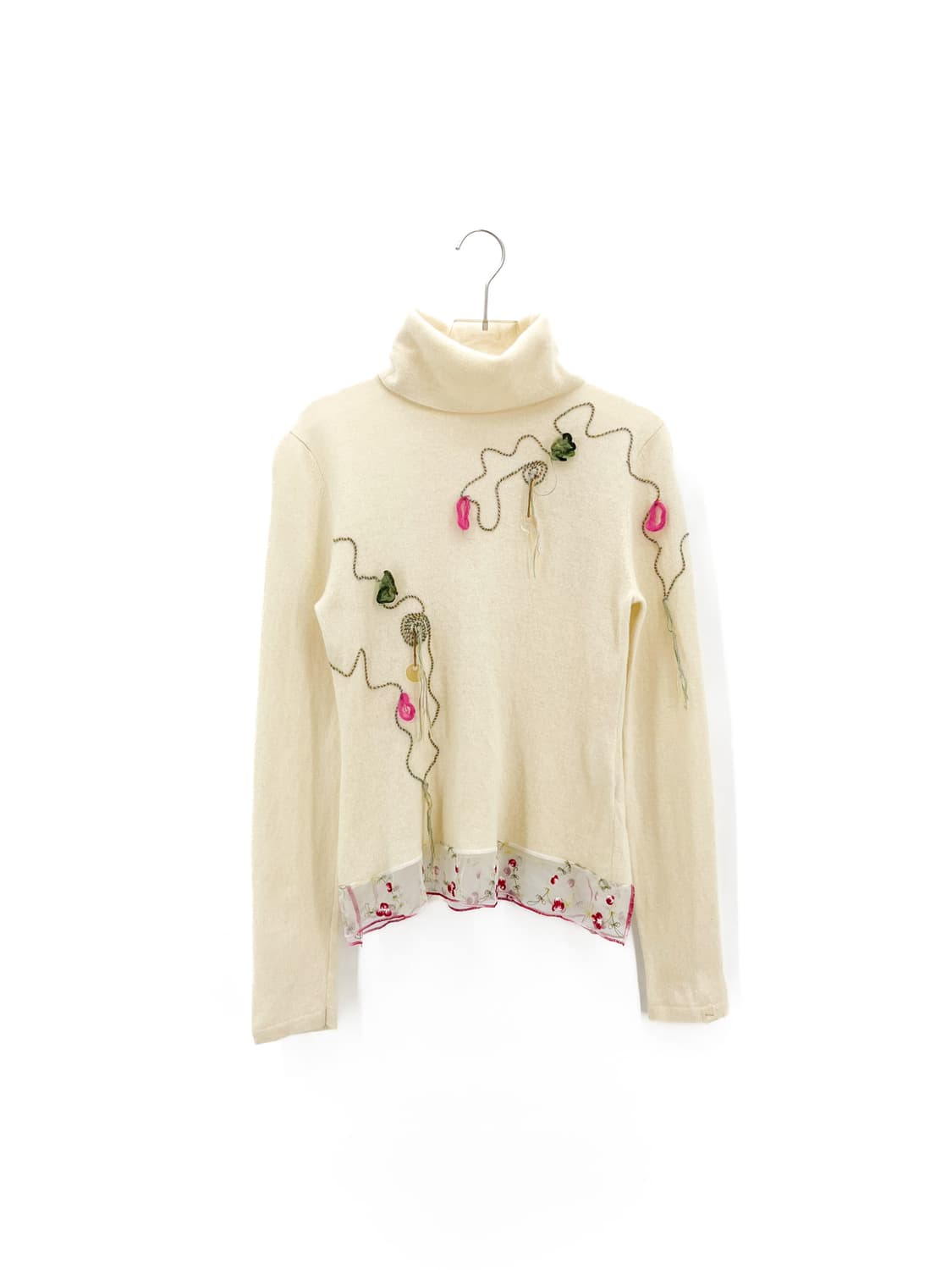 빈티지 자수 터틀넥 니트  상품이미지1