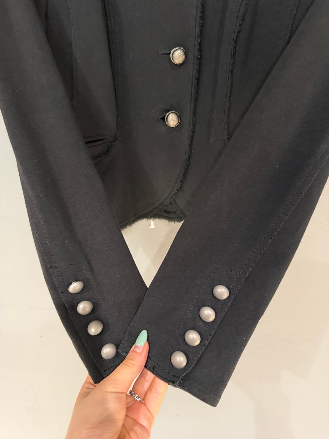 button-up detail non collar jacket 상품이미지7