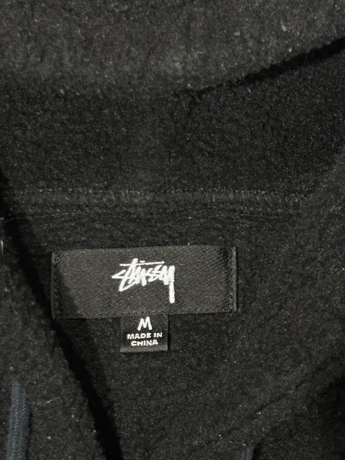 스투시 블랙 후리스 후드 상품이미지6