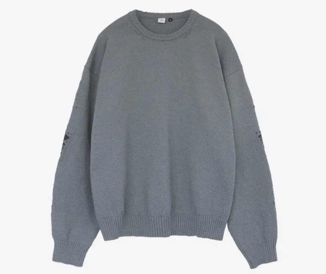 폴리테루 루즈드 니트 에스닉 슬리브 제이드 상품이미지1