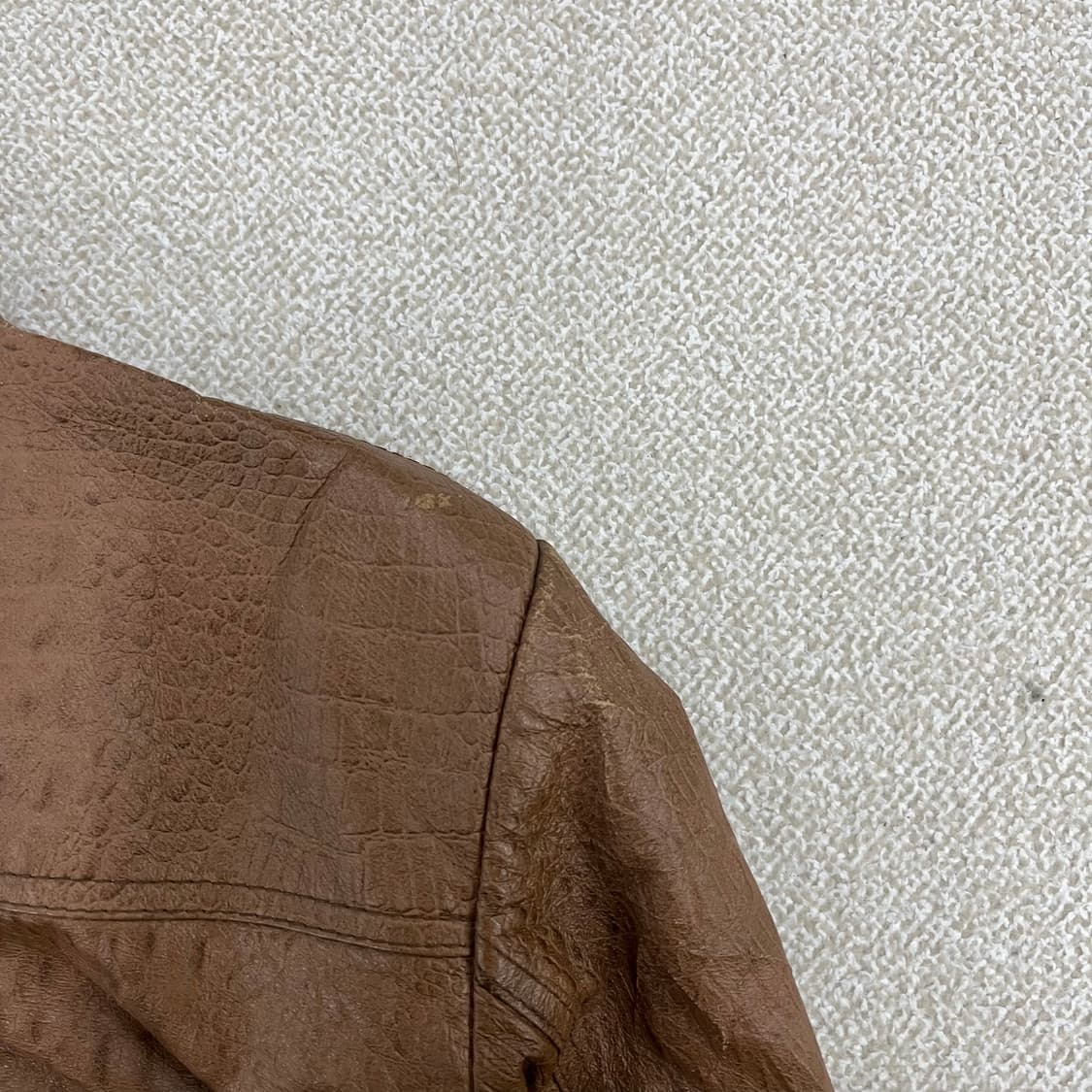 60 빈티지 양가죽 니트 봄버 자켓 0209M1 상품이미지5