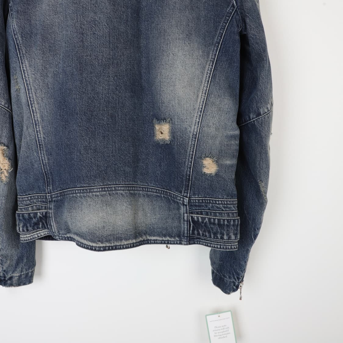 S / BALMAIN 발망 워싱 데님 라이더 자켓 상품이미지6