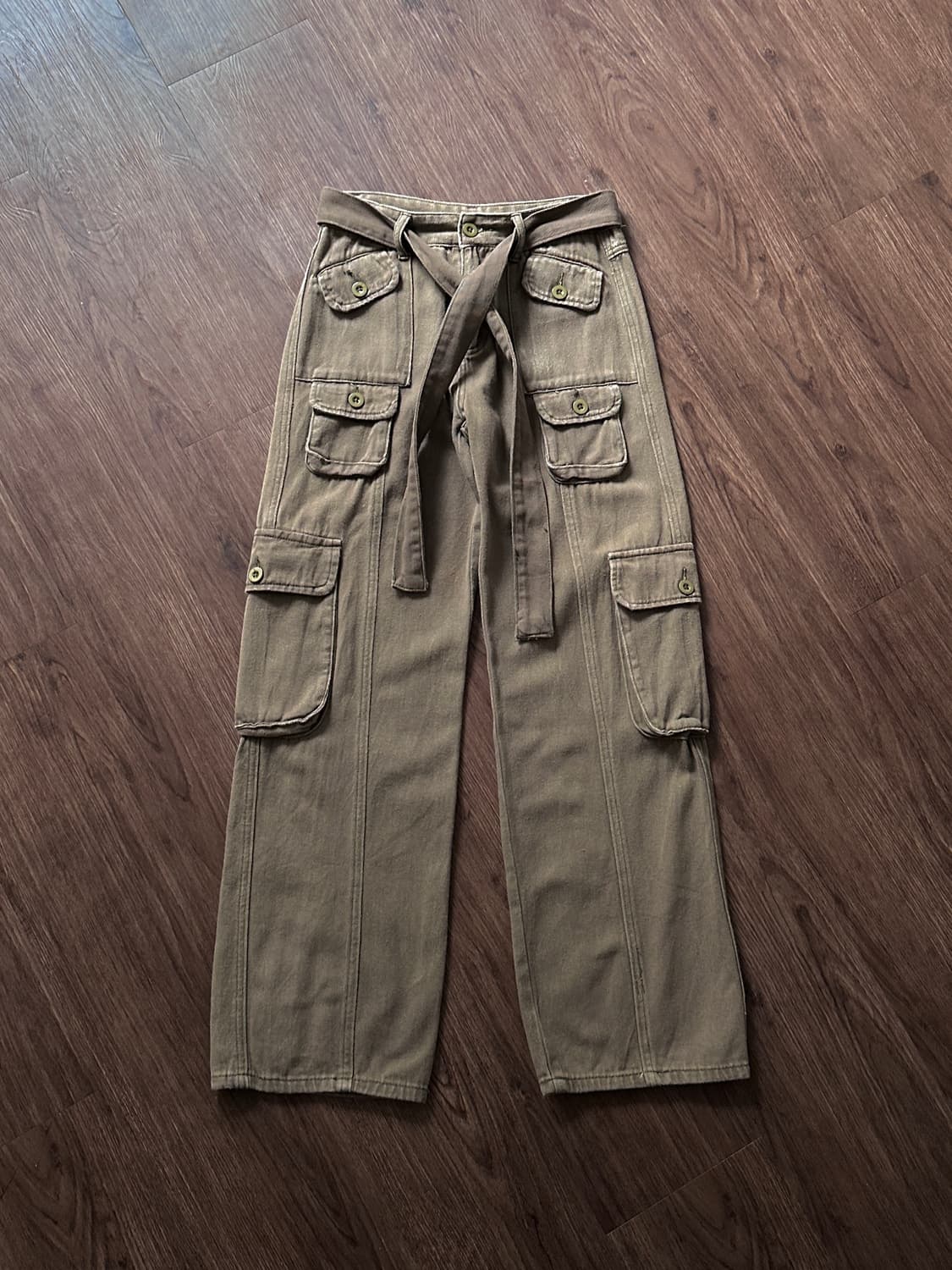 Shinne 스트랩 벨트 카고 스트레이트 팬츠 상품이미지7