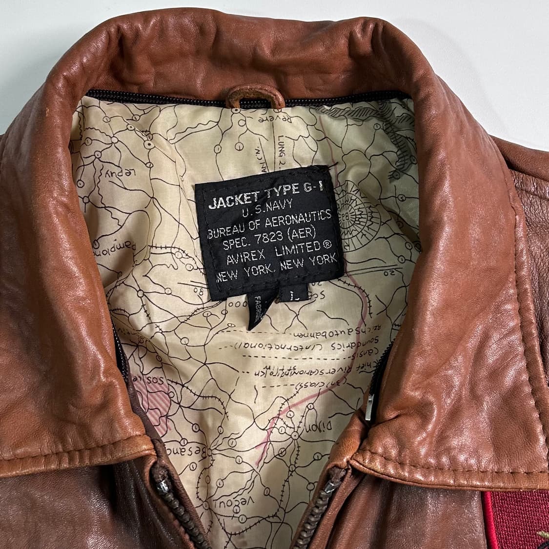 90s 아비렉스 G-1 레더 자켓  상품이미지8
