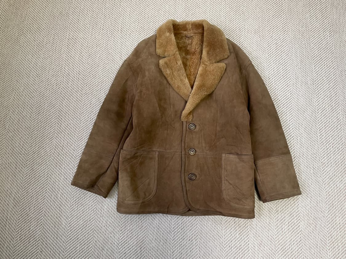 빈티지 리얼 무스탕 스웨이드 시어링 자켓 J03526 상품이미지5