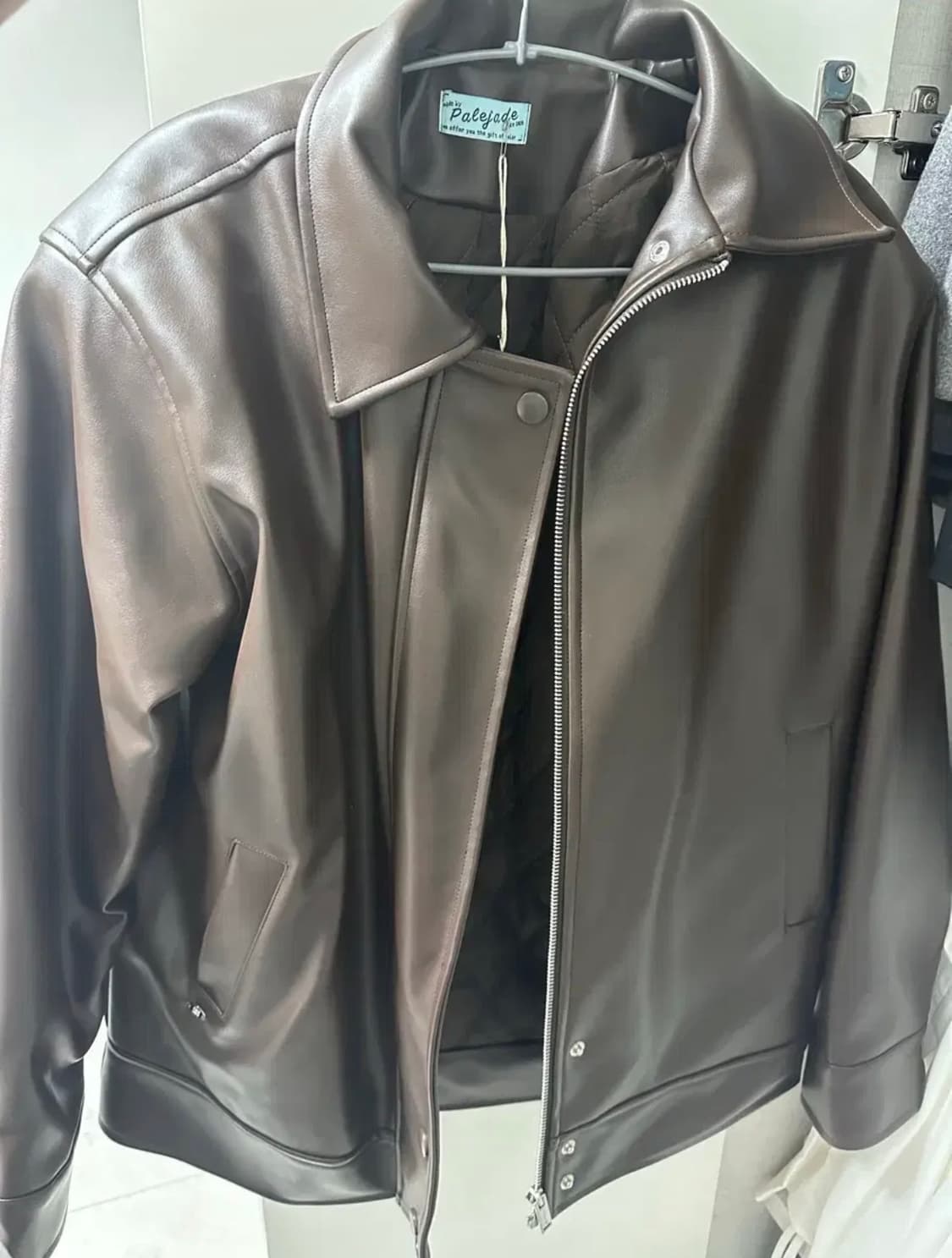 페일제이드 브라운 레더자켓 상품이미지2