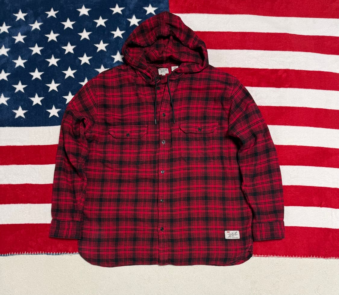 리바이스 버팔로체크 플란넬 후디셔츠자켓Levis flannel shirt 상품이미지1
