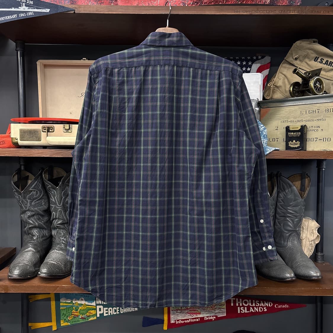 90s 폴로 랄프로렌 리젠트 클래식핏 윈도우페인 체크셔츠  N1104 상품이미지2