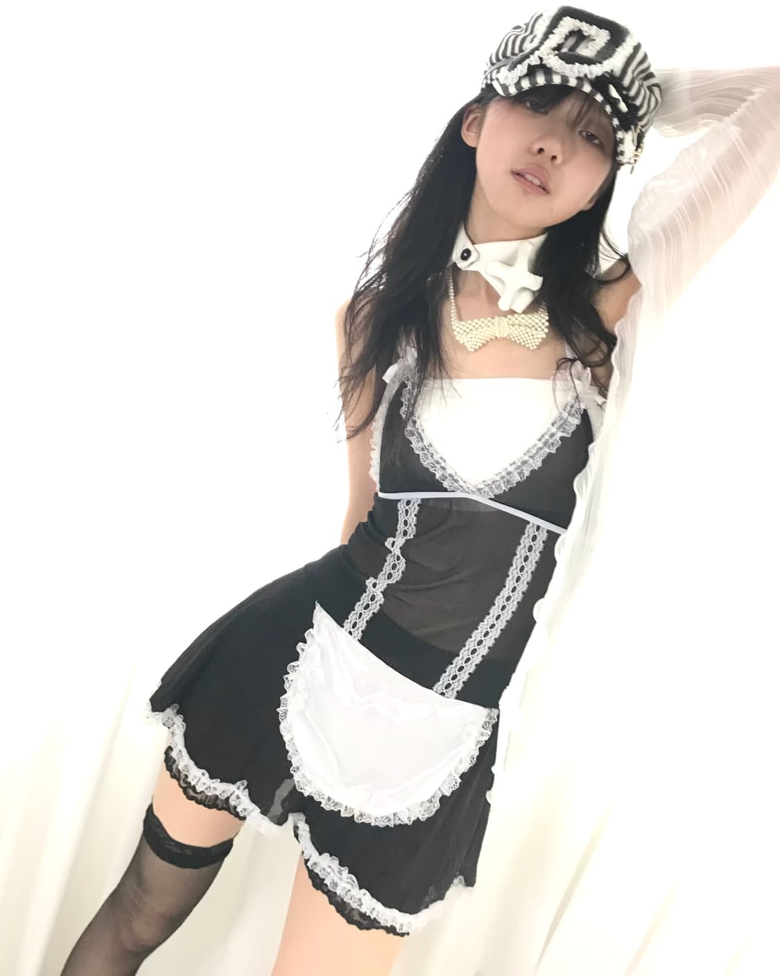 White fairy cardigan&maid slip onepiece 상품이미지8