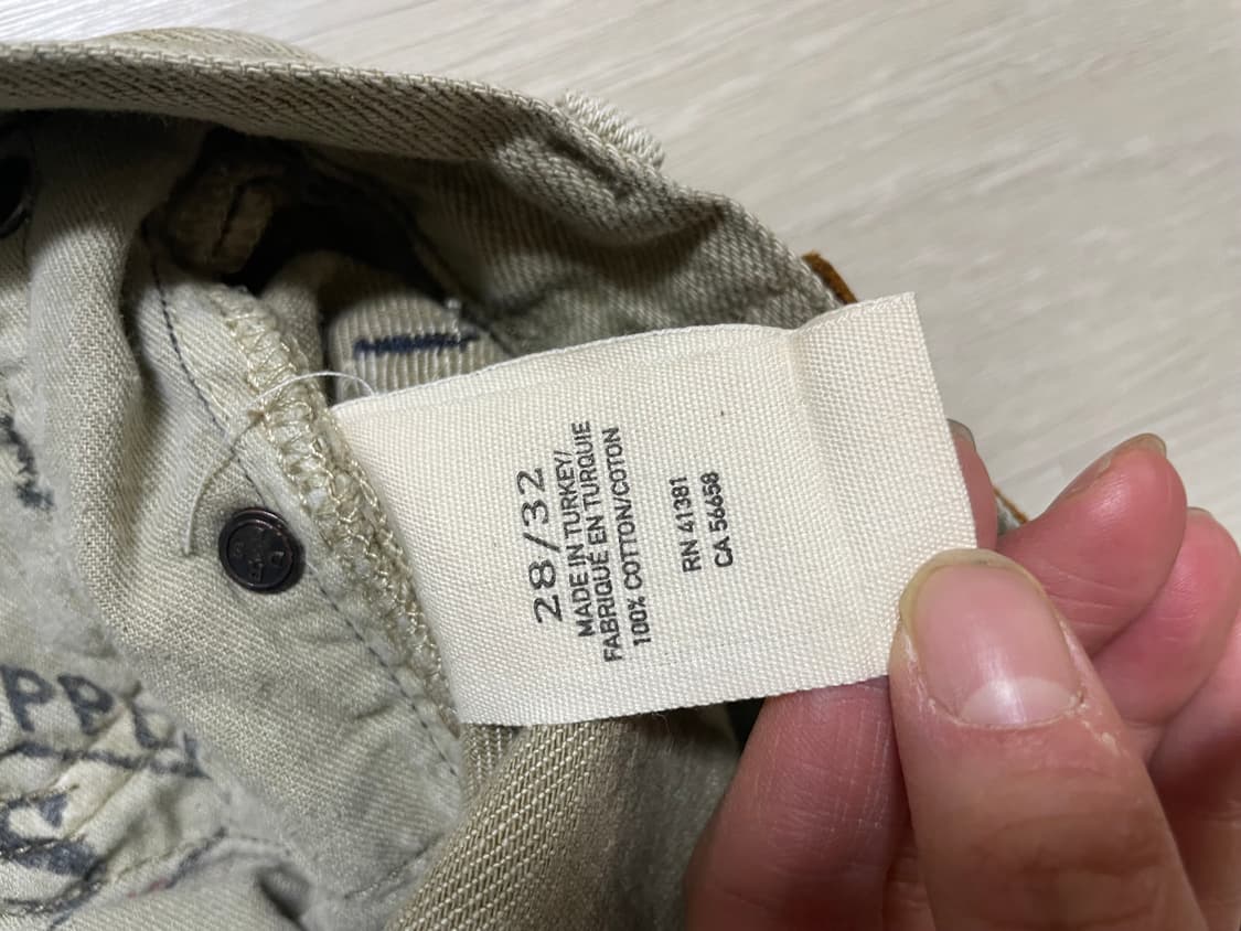 폴로 랄프 로렌 데님 & 서플라이✨ 빈티지 워싱 슬림핏 카키 팬츠 바지 상품이미지8