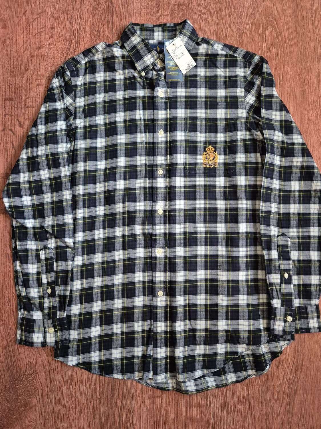 Polo 폴로 Crest logo 버튼 다운 체크 셔츠(새상품) 상품이미지1