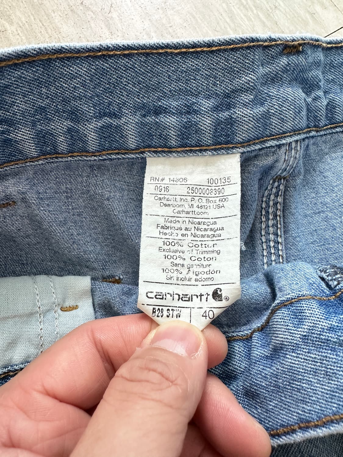 칼하트 Carhartt 데님 워크 쇼츠 반바지 B29 상품이미지7