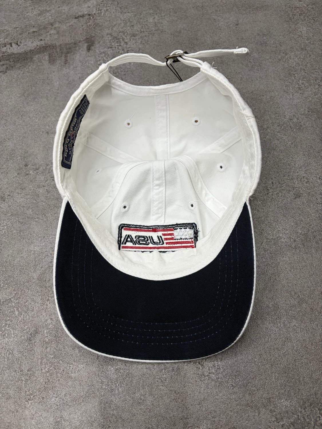 90s 폴로 스포츠 랄프로렌 USA 볼캡 화이트 상품이미지5