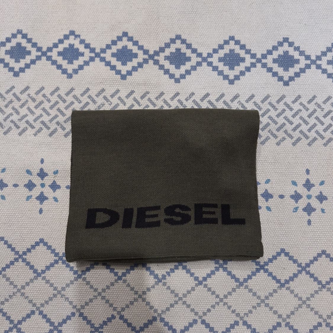 DIESEL 디젤 카키 브레이브맨 스펠아웃 로고 머플러 목도리 새상품 상품이미지3