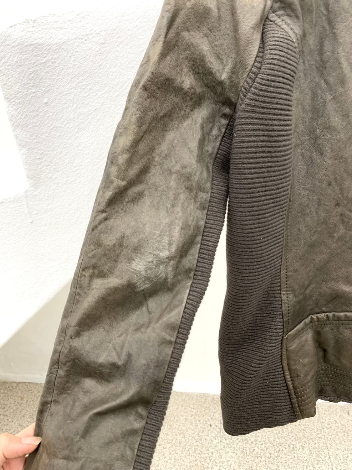 Mocha brown lambskin bono leather jacket 상품이미지7