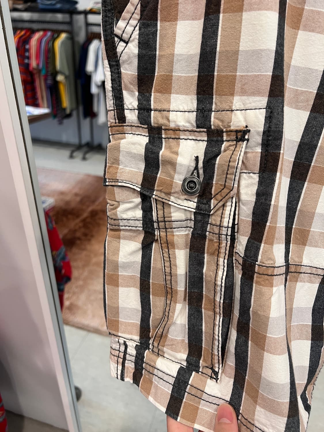 Levis 리바이스 체크 카고 하프 팬츠 (32inch) 상품이미지8