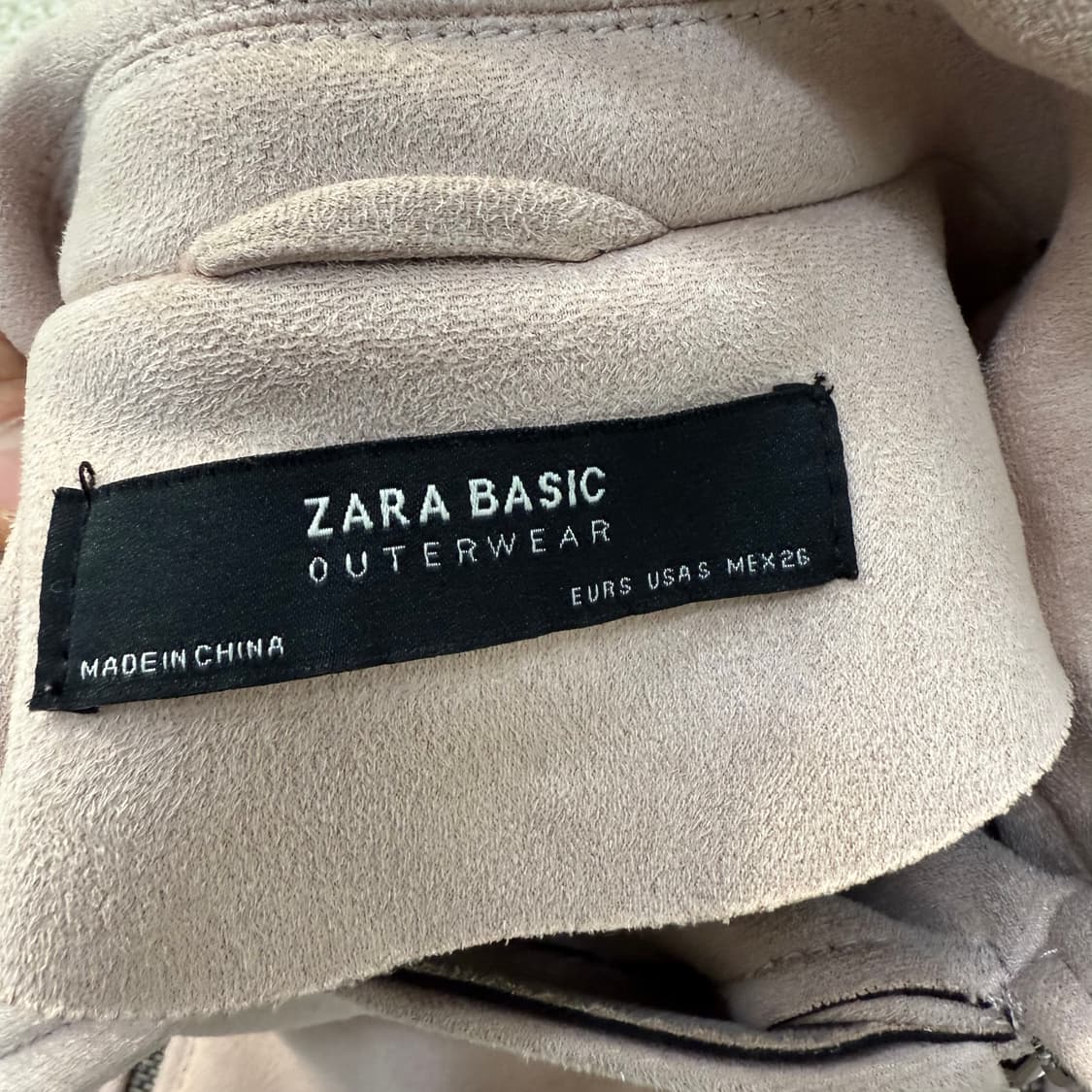 [S] 자라 베이직 여성 스웨이드 자켓 0106T1 상품이미지3