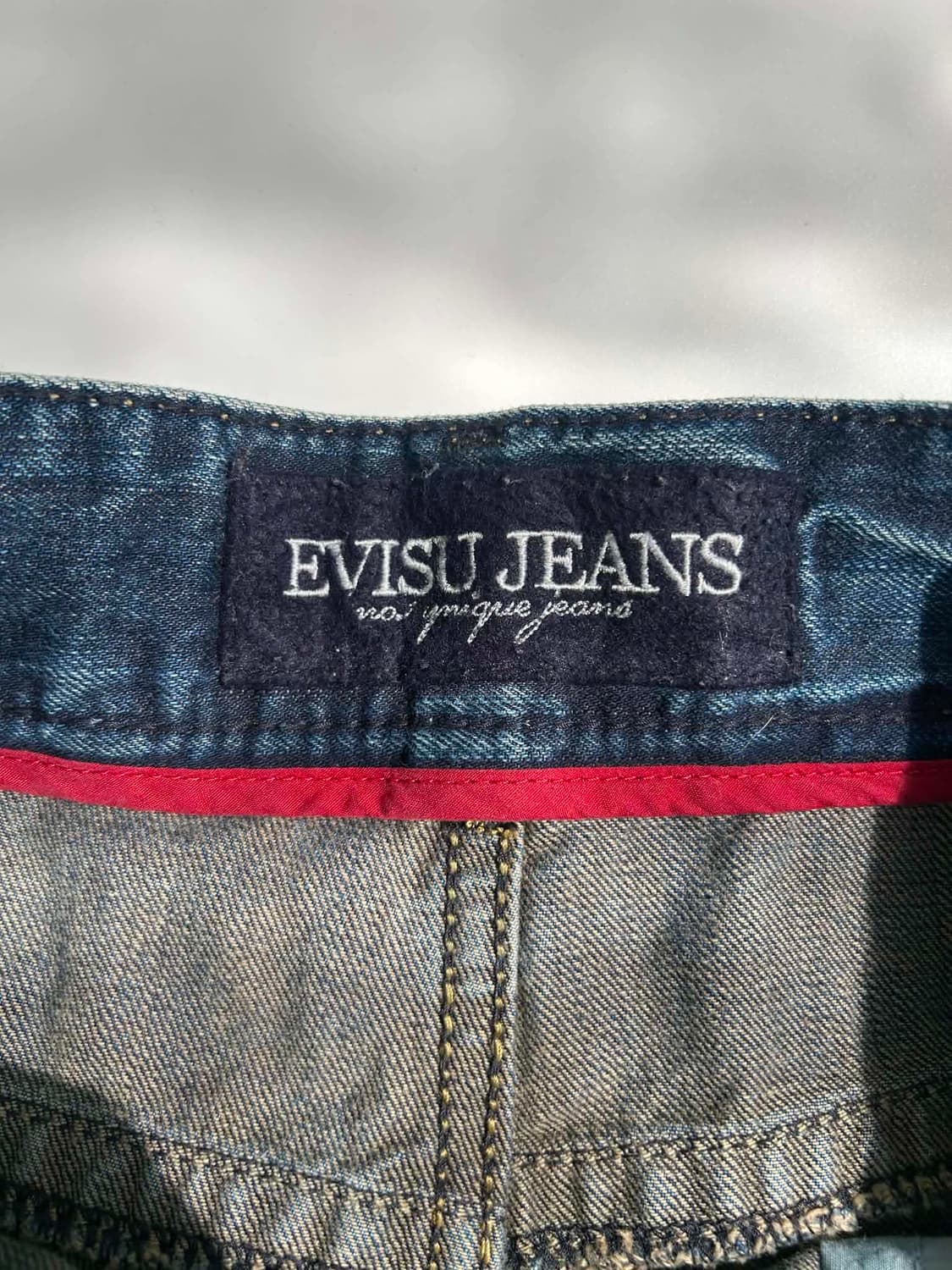 [34] EVISU 에비수 진청 플레어 데님 팬츠 상품이미지4
