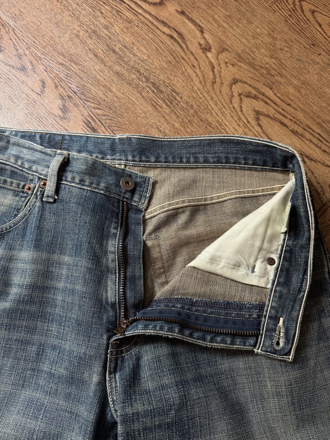 [33]00's 리바이스 재팬 503 빈티지 페이딩 스트레이트 데님 팬츠 상품이미지3