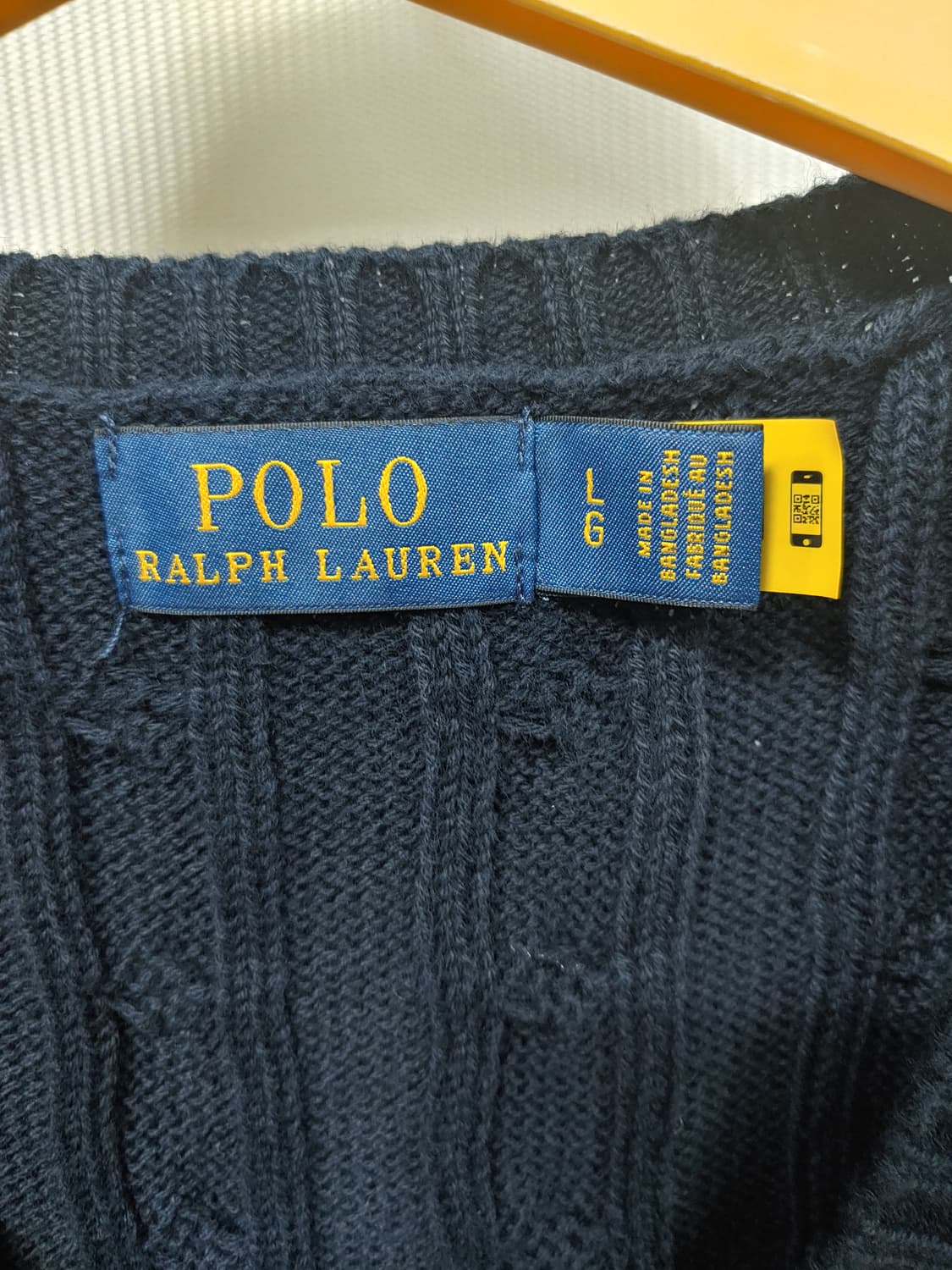 폴로 랄프로렌 네이비 브이넥 니트 여성L 상품이미지3
