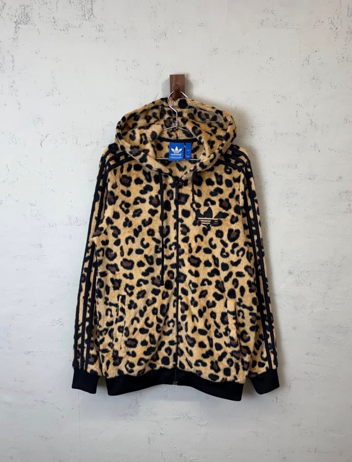 아디다스 레오파드 쉐르파 후드집업 갸루 펑크 서브컬쳐 상품이미지1