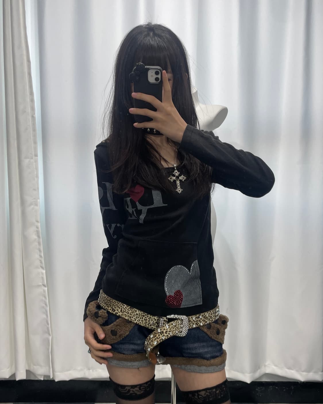 🎸블랙 갸루 후디🎸 상품이미지5