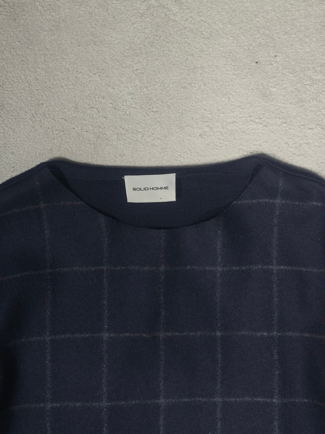 Solid Homme 투톤 체크 패턴 니트 95 상품이미지2