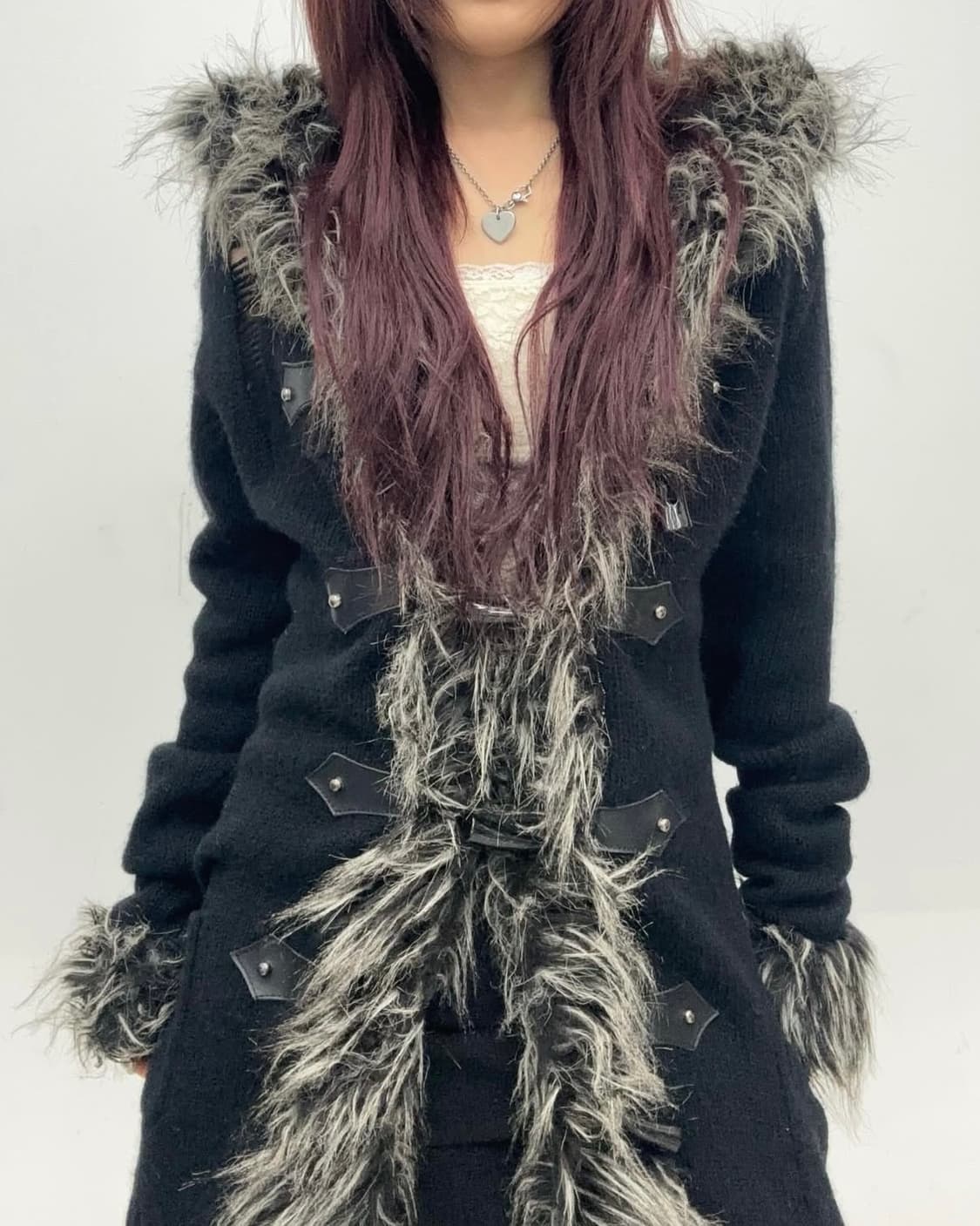 Midas Fur Trim Long Cardigan 상품이미지2