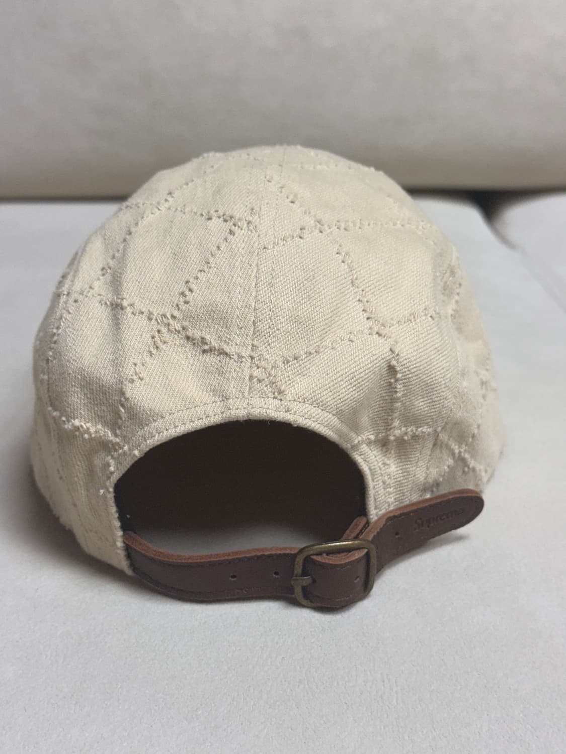 새상품급) 슈프림 펀치드 데님 캠프캡 다이드 베이지 상품이미지5