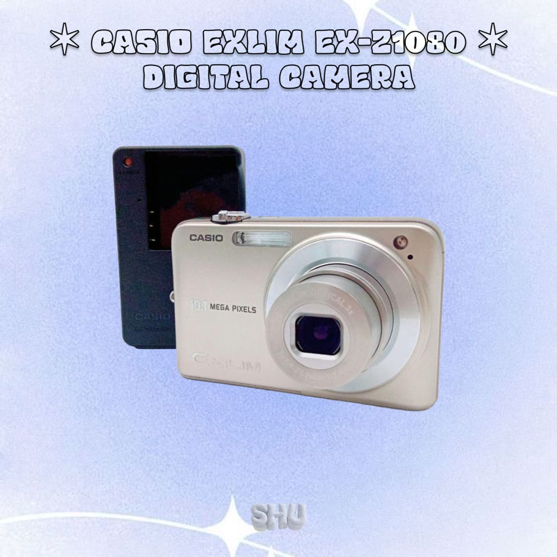 카시오 엑슬림 EX-Z1080 빈티지 카메라 디카 골드 상품이미지3