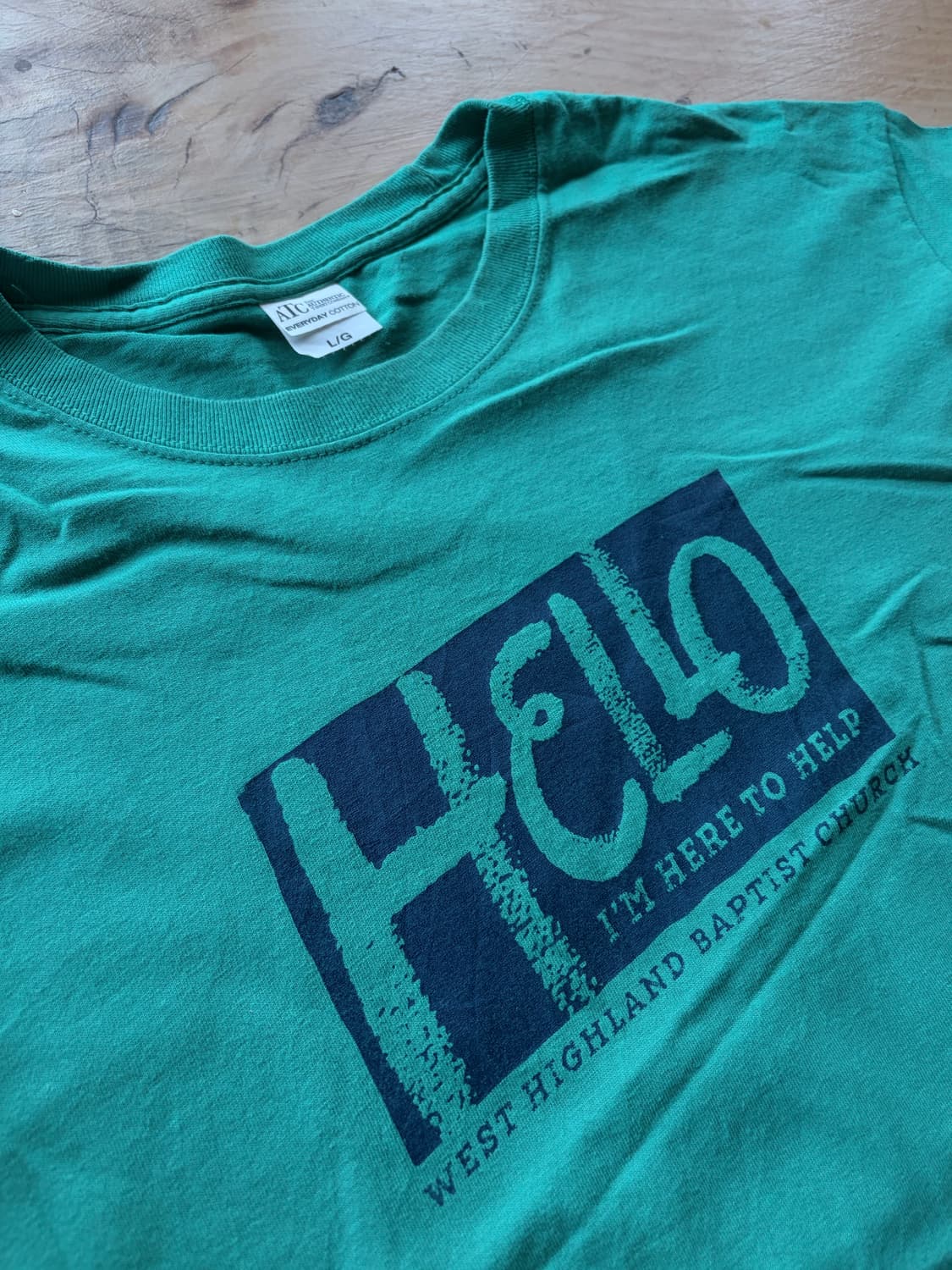 (Authentic T-Shirt Company) 빈티지 그린 티셔츠 상품이미지2