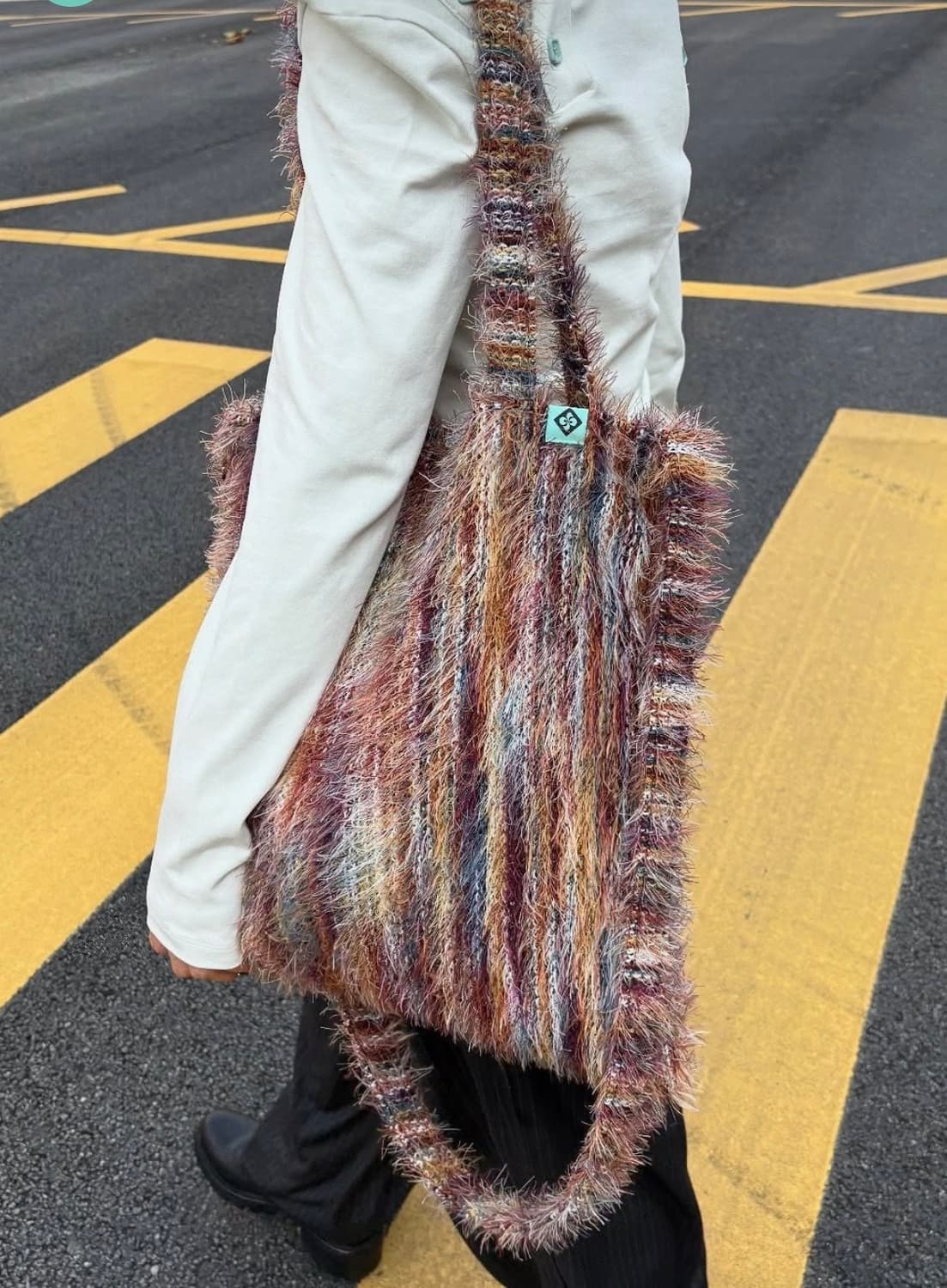 Heretic Knit Stripe Tote Bag / Orange 상품이미지1