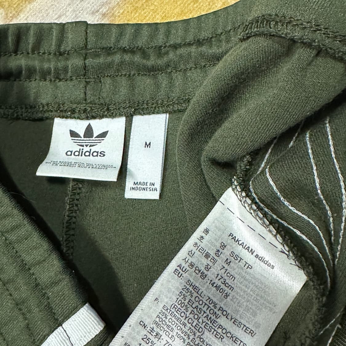 아디다스 슈퍼스타 카키 삼선팬츠 m 상품이미지3