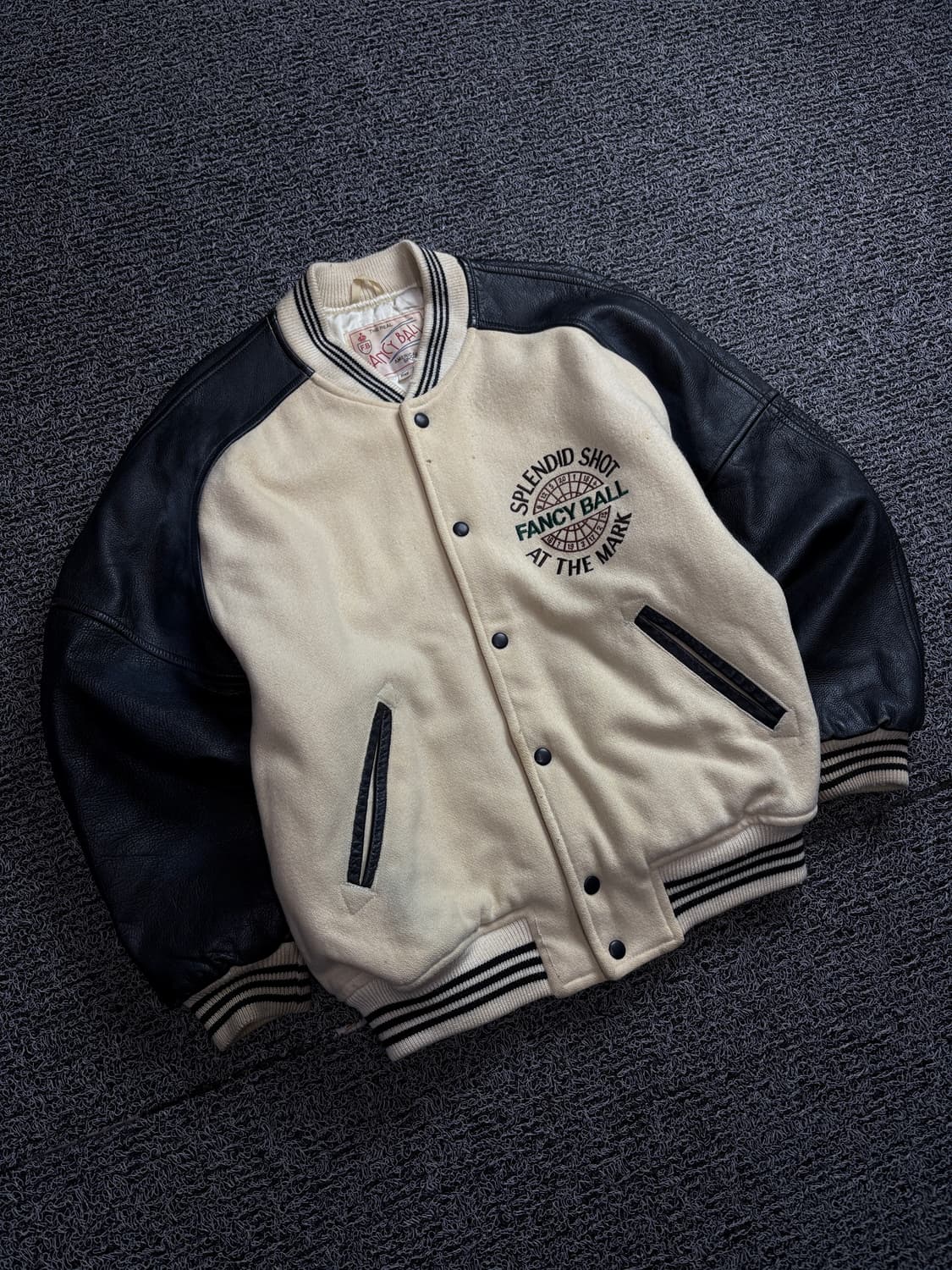 USA 오리지날 빈티지 카우하이드 모직 바시티 자켓 1512 상품이미지1