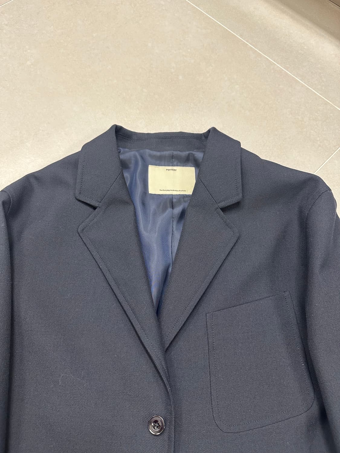 포터리 울 스포츠 셋업 2/4 네이비 상품이미지3