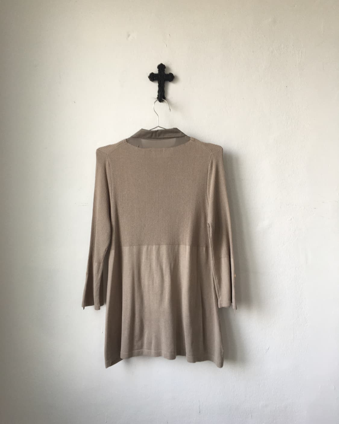 Shirt layered knit cardigan 상품이미지3