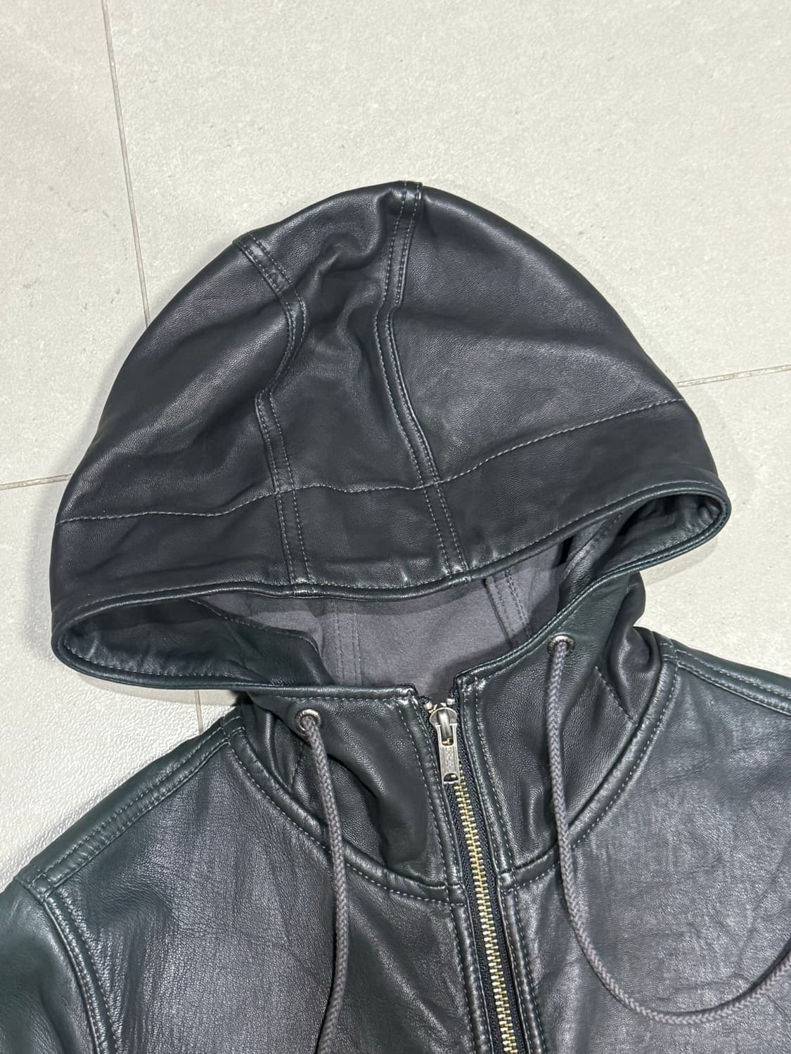 히스테릭 글래머 아카이브 양 가죽 후드 집업 자켓 상품이미지4