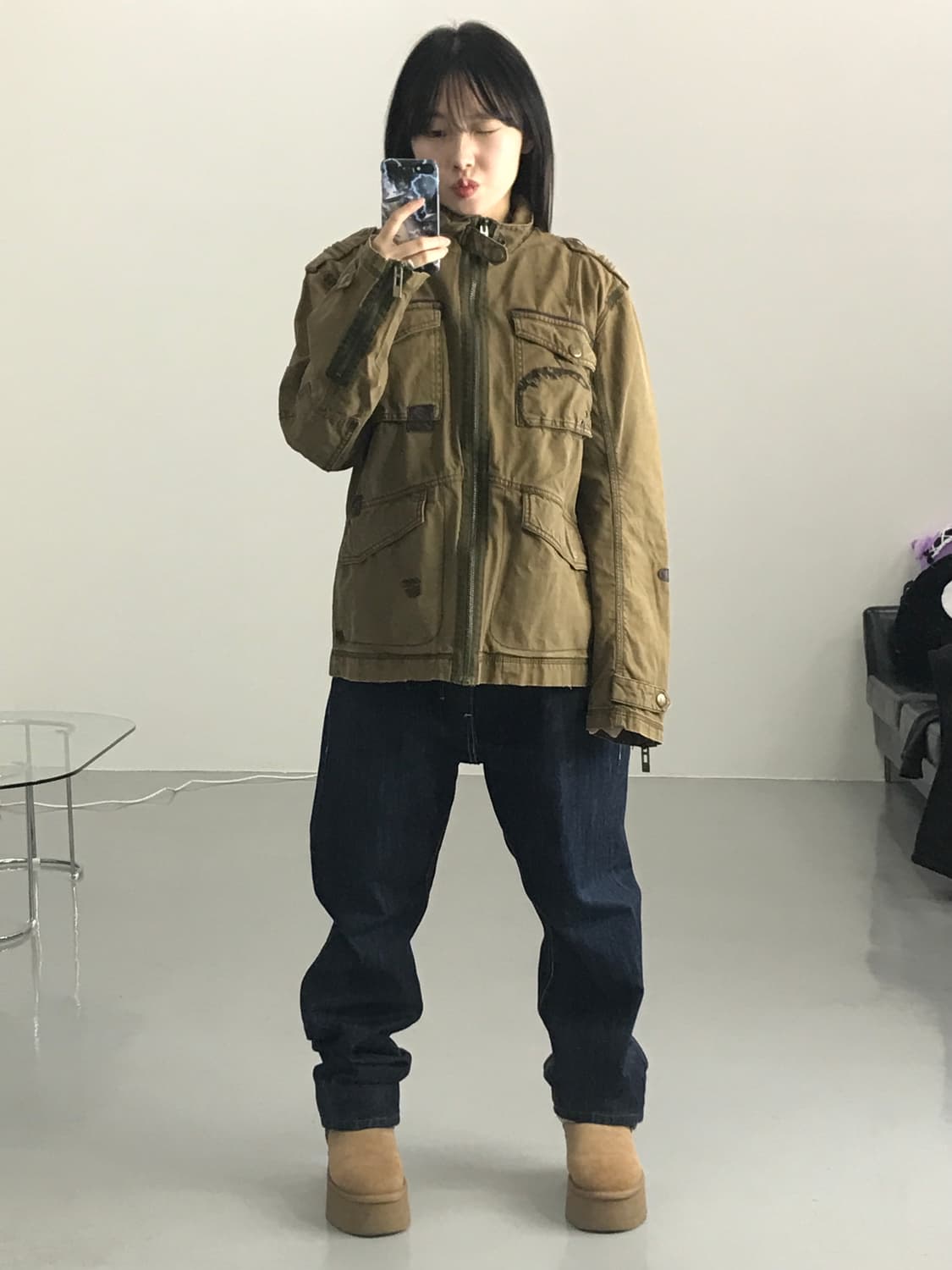 빈폴 진스 빈티지 레어 스티치 멀티포켓 자켓 상품이미지3