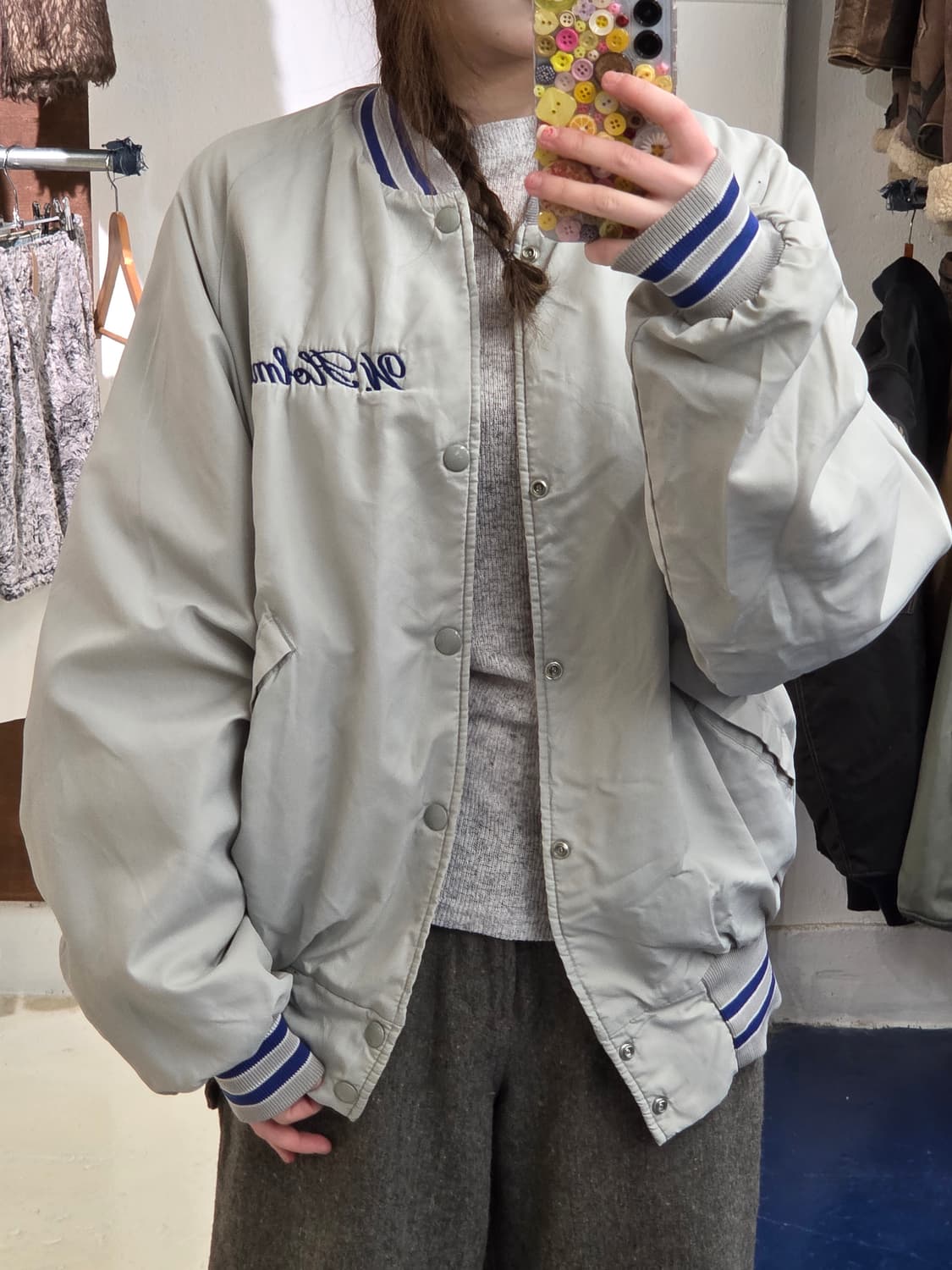 1990s USA Dunbrooke 사틴 자켓 상품이미지1