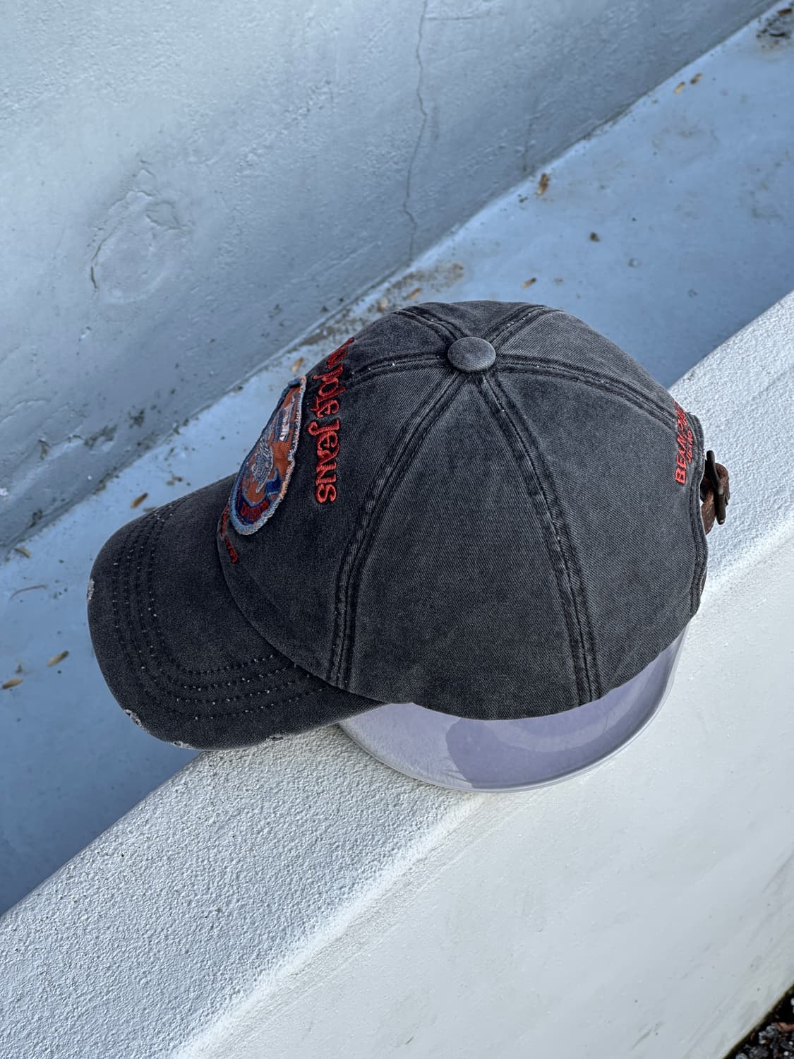 [M-L] 빈폴진스 패치 블랙데님 볼캡 모자 상품이미지3