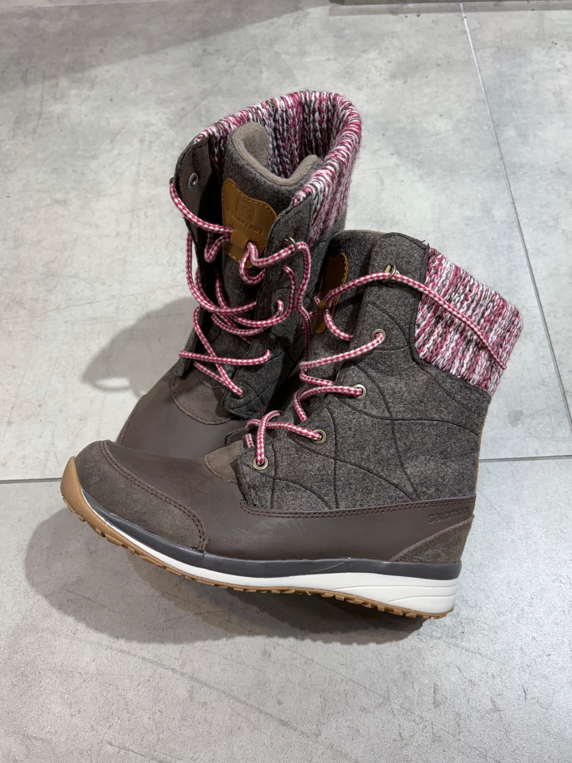 살로몬 초코 딸기 브라운 윈터 부츠 신발 상품이미지1