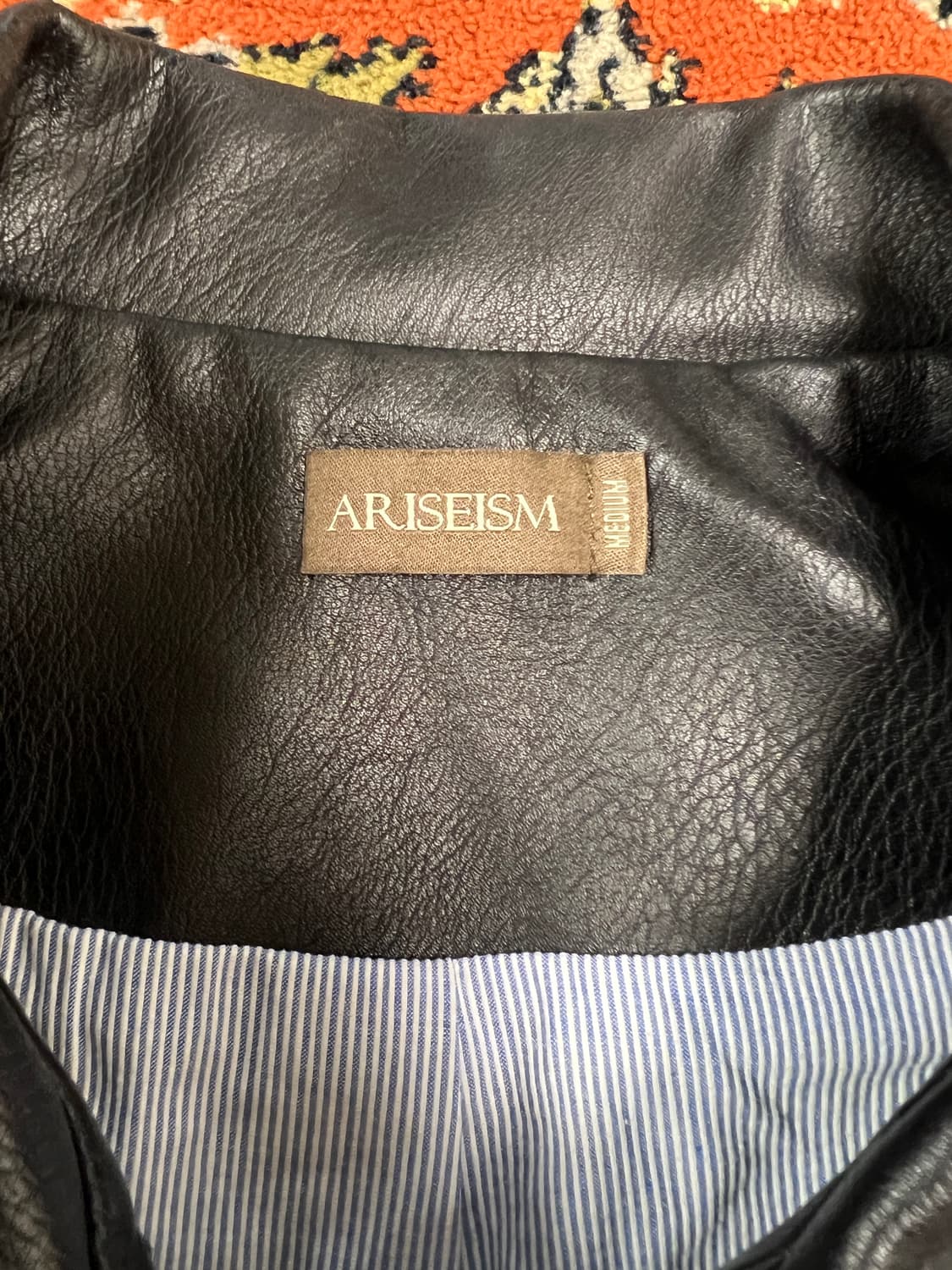 [M] Ariseism 가죽 트러커 레더 자켓 상품이미지9